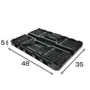Caja Plastica Plegable Y Apilable 49x36x19 Cm Tactix 320230