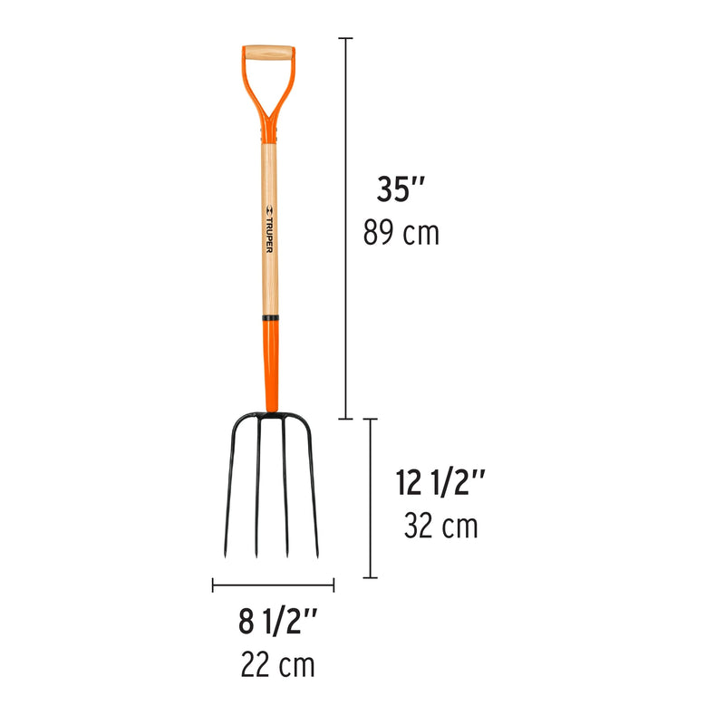 Horqueta Para Jardin 4 Ganchos con Mango Truper BPJ-4C