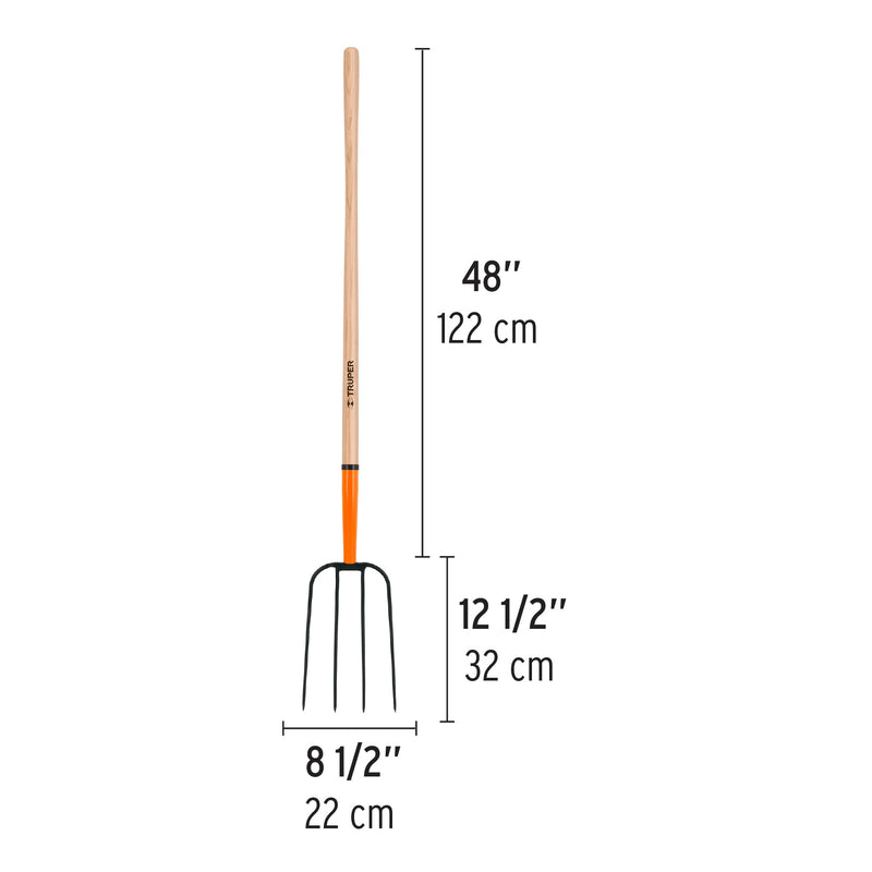 Horqueta Para Jardin 4 Ganchos con mango Truper BPJ-4