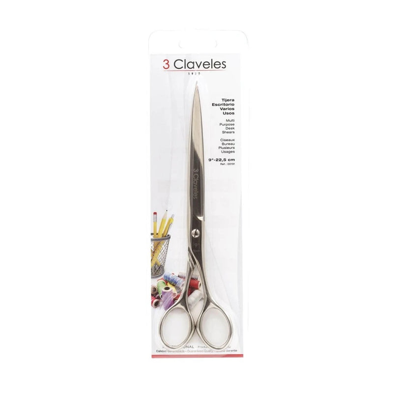 Tijera De Escritorio 9" 3 Claveles 191