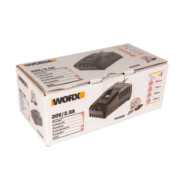 Cargador Baterias 20 V Worx Wa3880