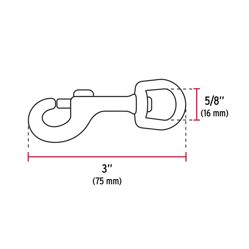 Mosqueton Con Destorcedor De Zinc 3.1/2" Truper Bdz-3.1/2