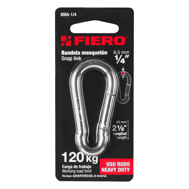 Mosqueton Fijo Acero 1/4" Truper Bma-1/4