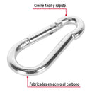 Mosquetón Fijo Acero 3/8" Truper Bma-3/8