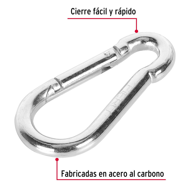 Mosquetón Fijo Acero 3/8" Truper Bma-3/8