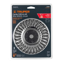 Escobilla Circular Gruesa 6" para esmeril Eje 5/8" Truper Catr-6g