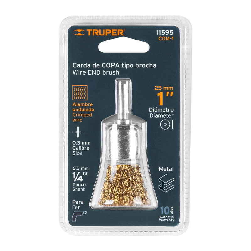 Escobilla De Copa Para Talado Gruesa 1" Truper Com-1