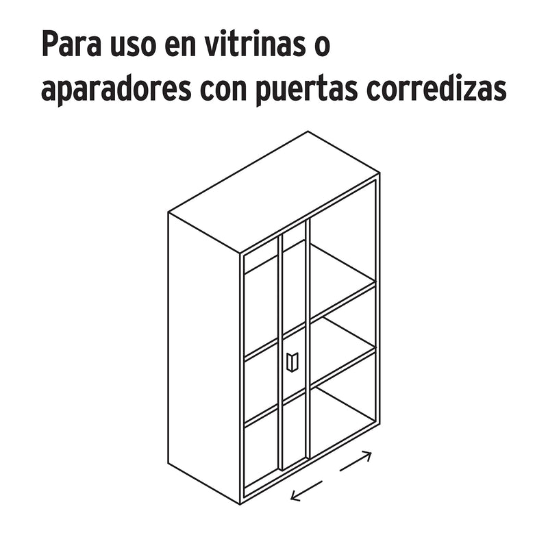 Cerradura Para Vitrina con 2 Llaves Truper Cv-10