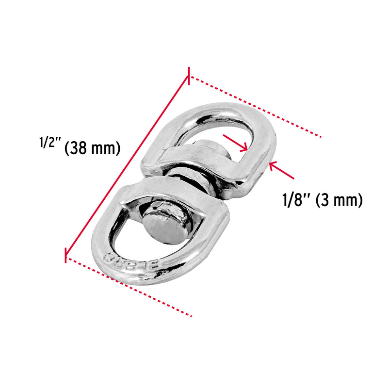 Destorcedor Zinc Niquelado Para Cable 1/8" Truper Desz-1/8
