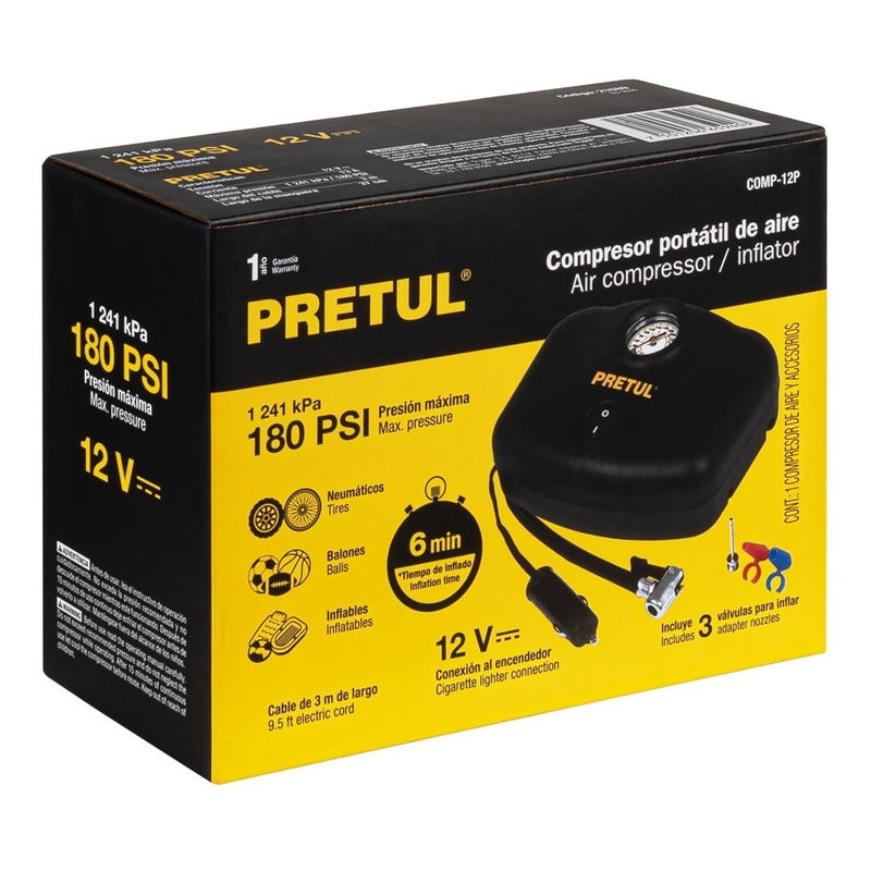 Mini Compresor De Aire Maximo 180 Psi  Pretul Comp-12p