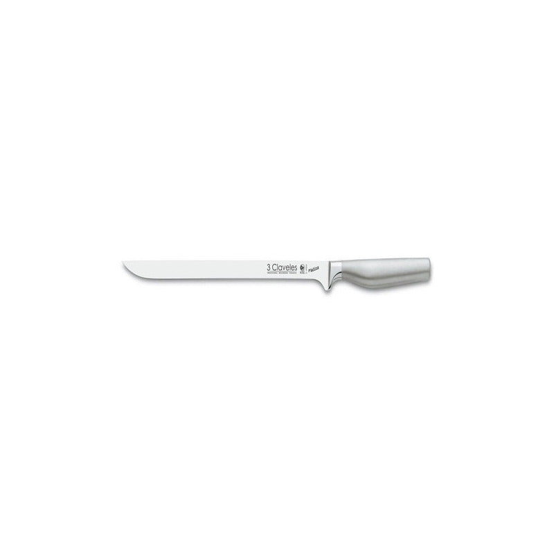 Cuchillo Jamonero Forjado 30 cm Platina 3 Claveles 1624