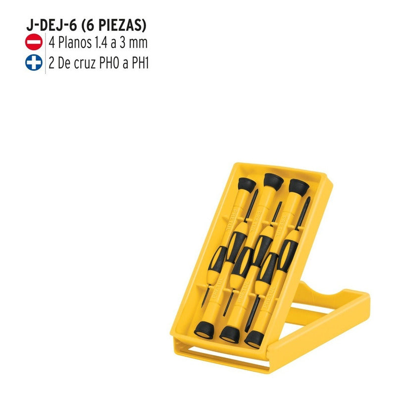 Juego Destornilladores Joyero 6 Piezas Pretul J-DEJ-6