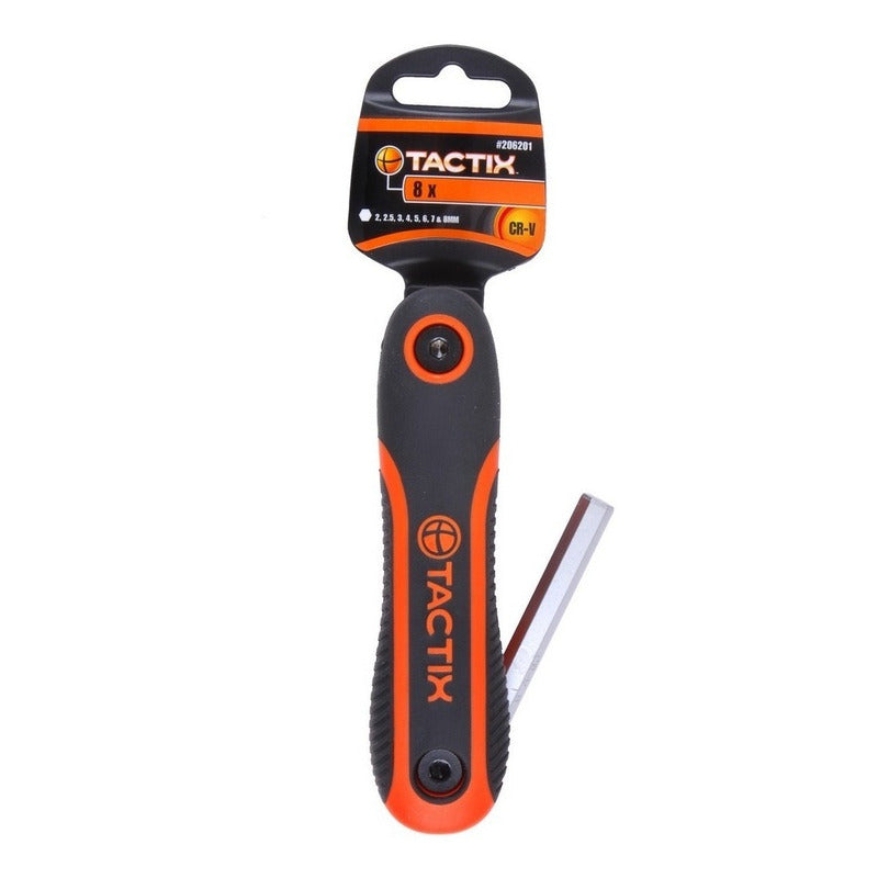 Llave Allen Tipo Hexagonal De 2-8mm 8 Piezas Tactix 206201