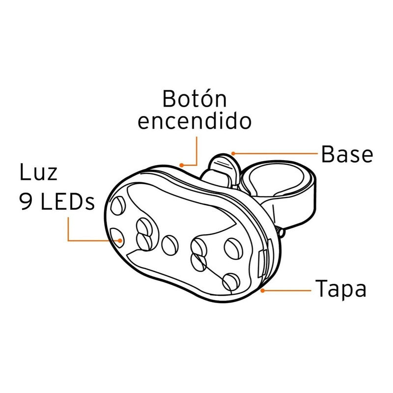 Linterna Trasera Para Bicicleta Luz Led Truper Libi-9t