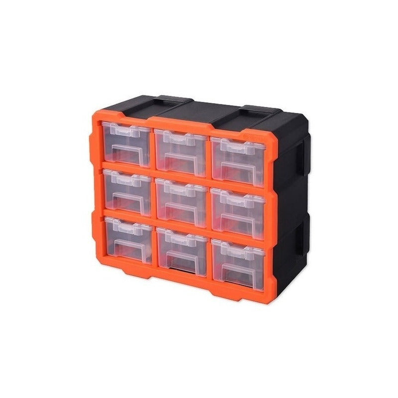 Organizador Plastico Con 9 Compartimentos Transparentes