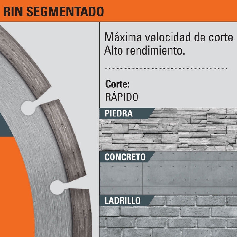 Disco Diamantado Segmentado 9" Truper Did-390