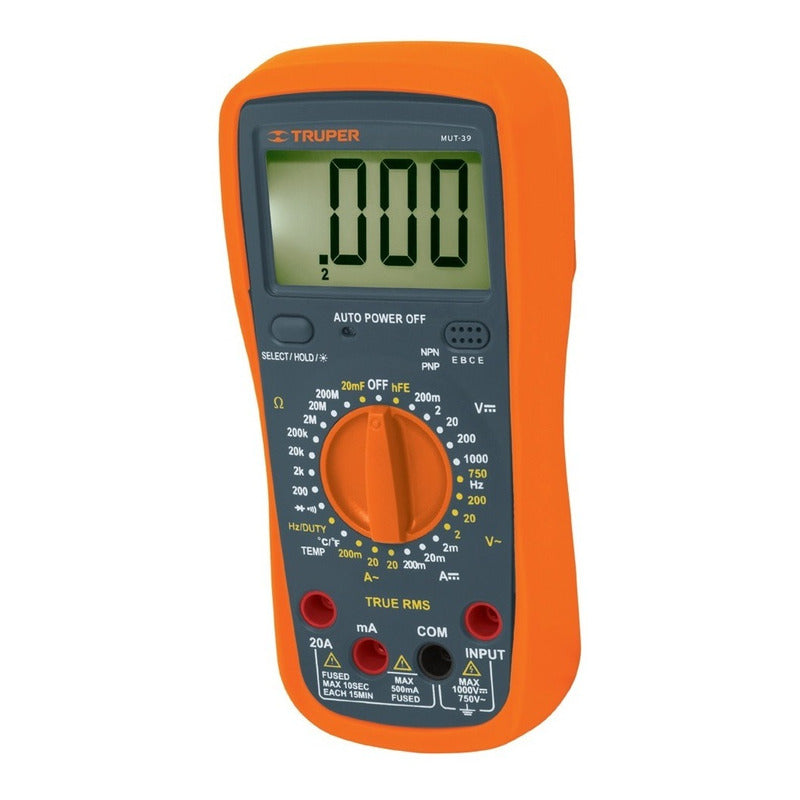 Multitester Digital Industrial Rms Verdadero Truper Mut-39
