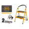 Escalera Acero Tubular Con 2 Peldaños 150 Kg Ingco Hlad09021