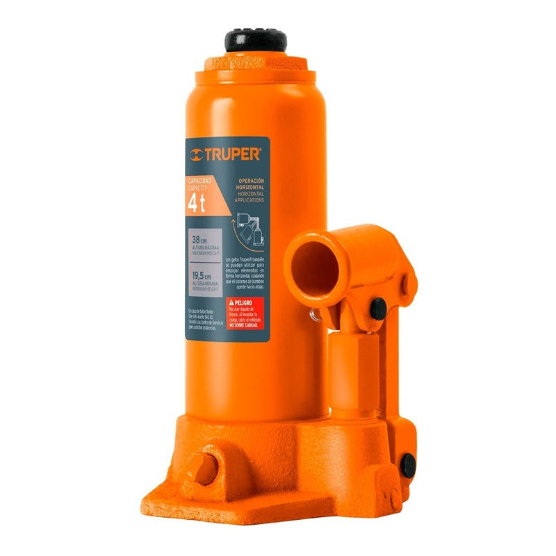 Gata Hidráulica Tipo Botella Para 4 Ton Truper GAT-4
