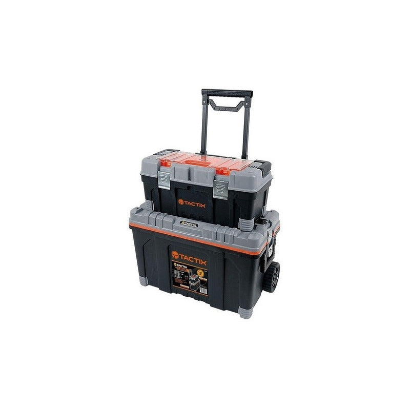 Caja Herramienta Tactix Plastica 26  2 En 1 C/ruedas 320308