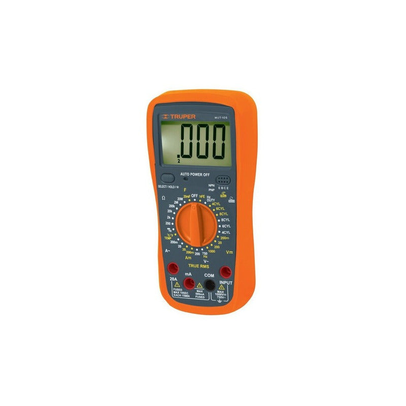 Multitester Digital Truper Automotriz 200mv-1000v Mut-105