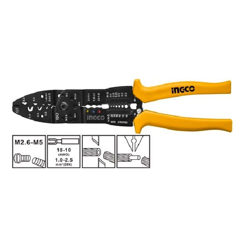 Alicate Pelacable De 25 Cms Ingco Hwsp101