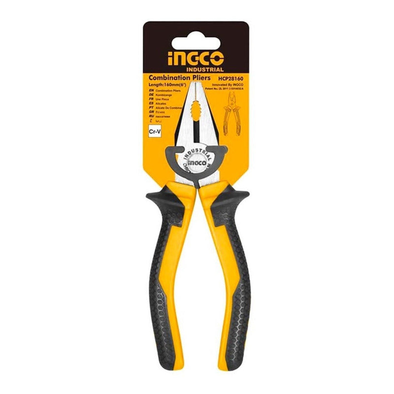 Alicate Universal De 15 Cms Mango Ergonomico Ingco Hcp08168