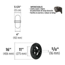 Rueda Completa Imponchable 16" x 4" para carretilla Truper RN-X