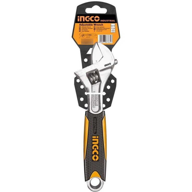 Llave Francesa De 25 Cms Mango Reforzado Ingco Hadw131108