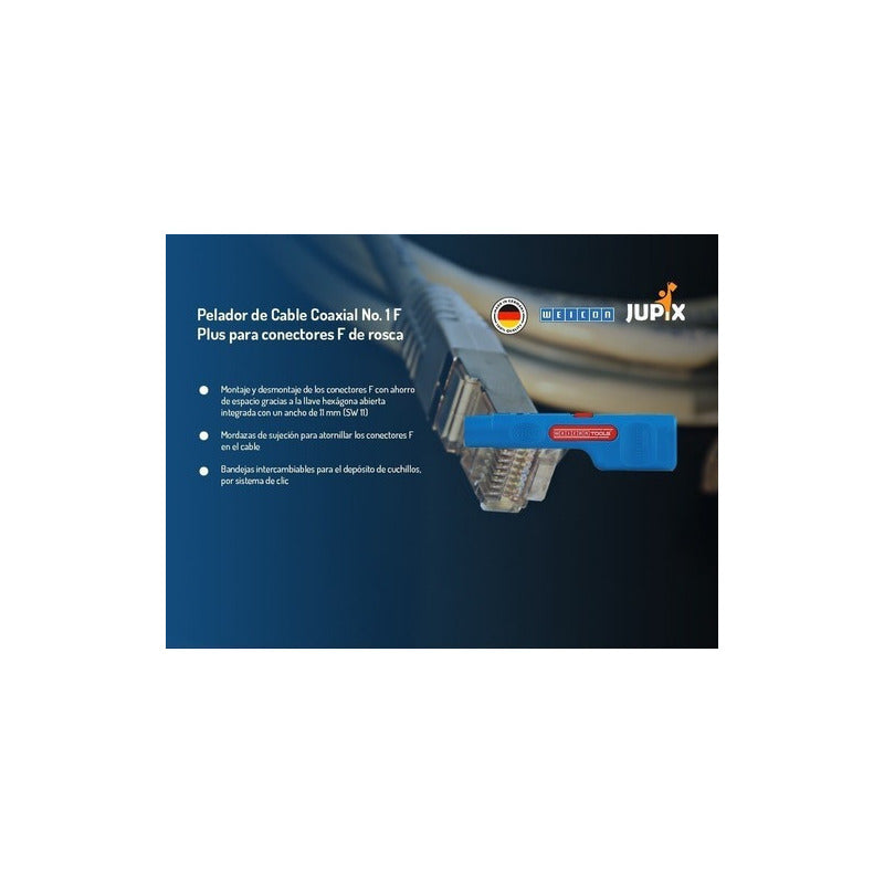 Pelador De Cable Coaxial No. 1 F Plus P/onectores F De Rosca