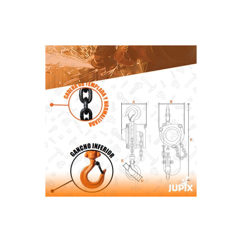 Tecle Cadena Manual 2 Toneladas Gorilla