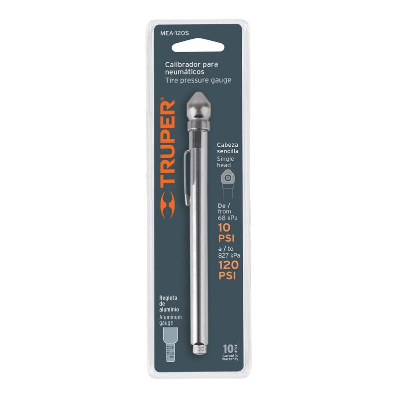 Medidor Presión Cabeza Sencilla 120 Lbs Truper Mea-120s