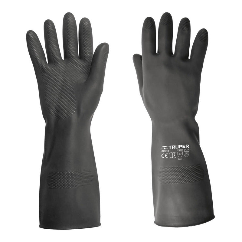Guante Caucho Para Quimicos Talla Grande Truper Gu-813