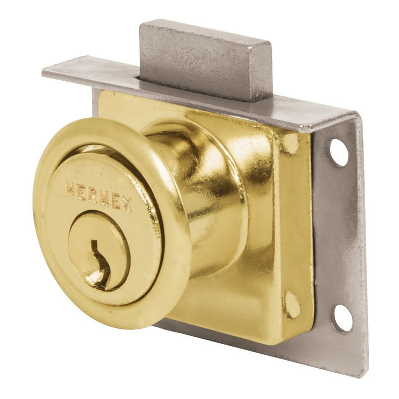 Cerradura Para Mueble Accion Vertical Laton Truper Cm-24l