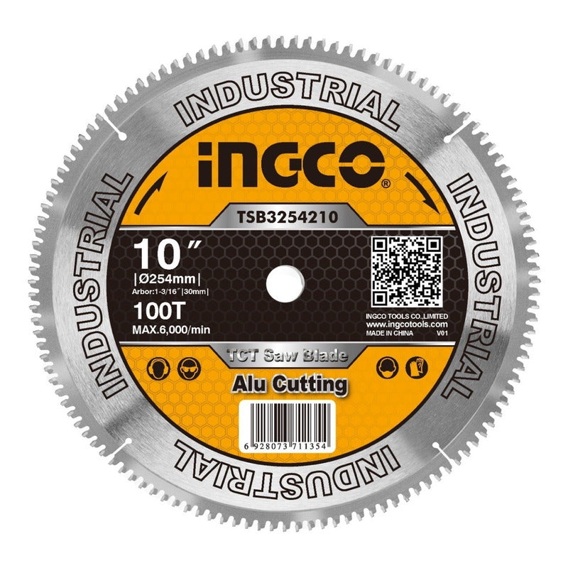 Disco Circular Para Aluminio 10'' X 100 Dts Ingco Tsb3254210