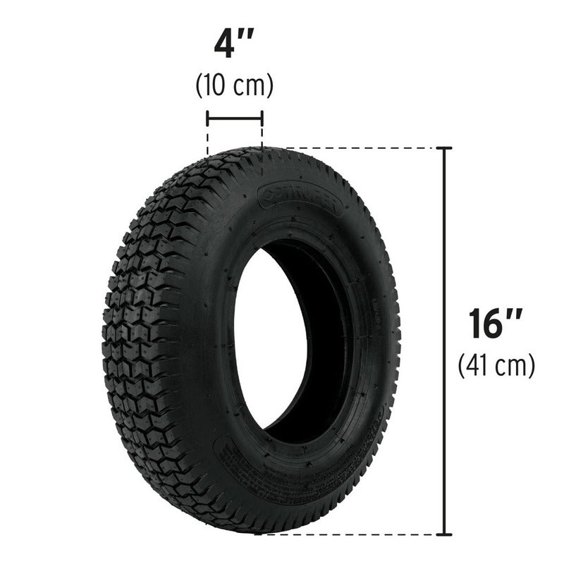 Neumático Reforzado Para Carretilla 16" x 4" sin camara Truper N