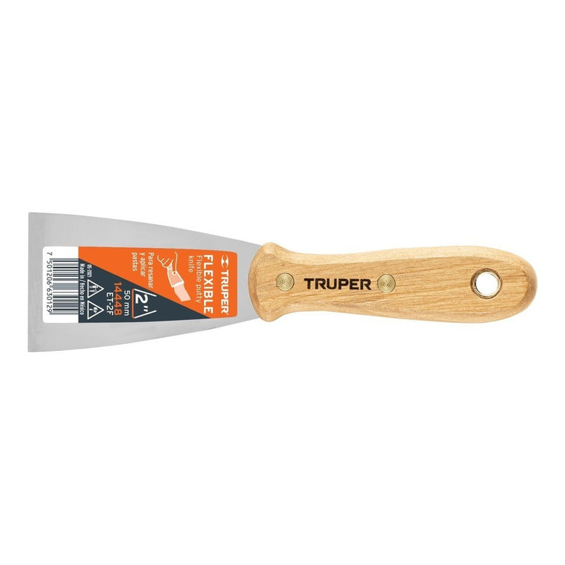 Espatula Acero Flexible Mango De Madera 2" Truper Et-2f