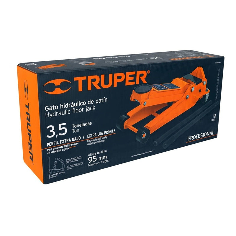 Gata Hidráulica Tipo Caiman 3.5 Ton Truper Gapro-3.5PB