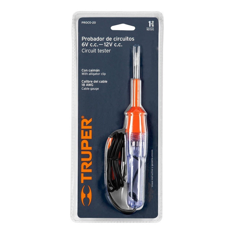 Probador Corriente Directa Truper Proco-20
