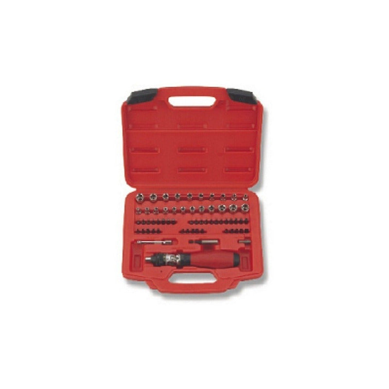 Juego De Dados Y Puntas 1/4  De 4 A 13mm Crossman 61 Pzs