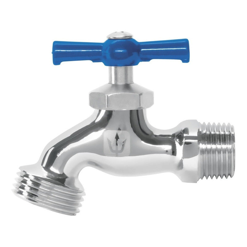 Llave De Paso Para Manguera Jardín Cromada 1/2 Foset Llj-130