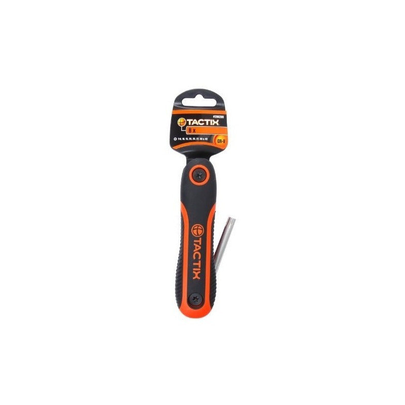 Llave Allen Tipo Torx Tamper T9 - T40 8 Piezas Tactix 206209