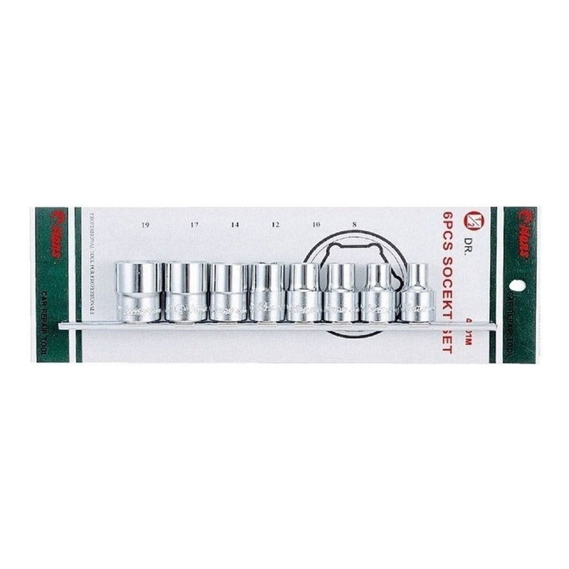 Caja De Dados 1/2  Dr 6 Ptas De 10-21mm 8 Piezas Hans 4608m