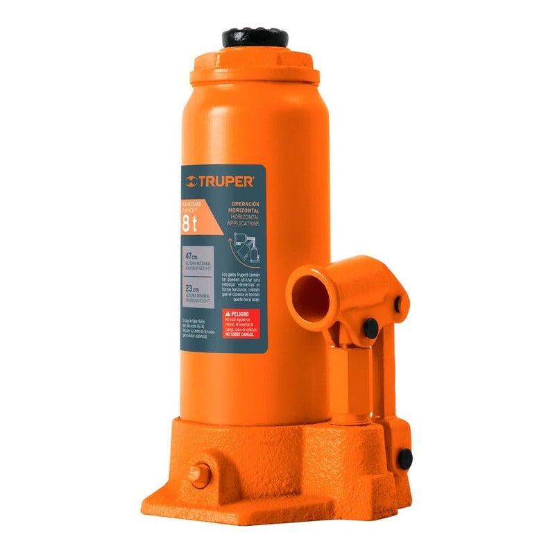 Gata Hidráulica Tipo Botella Para 8 Ton Truper GAT-8