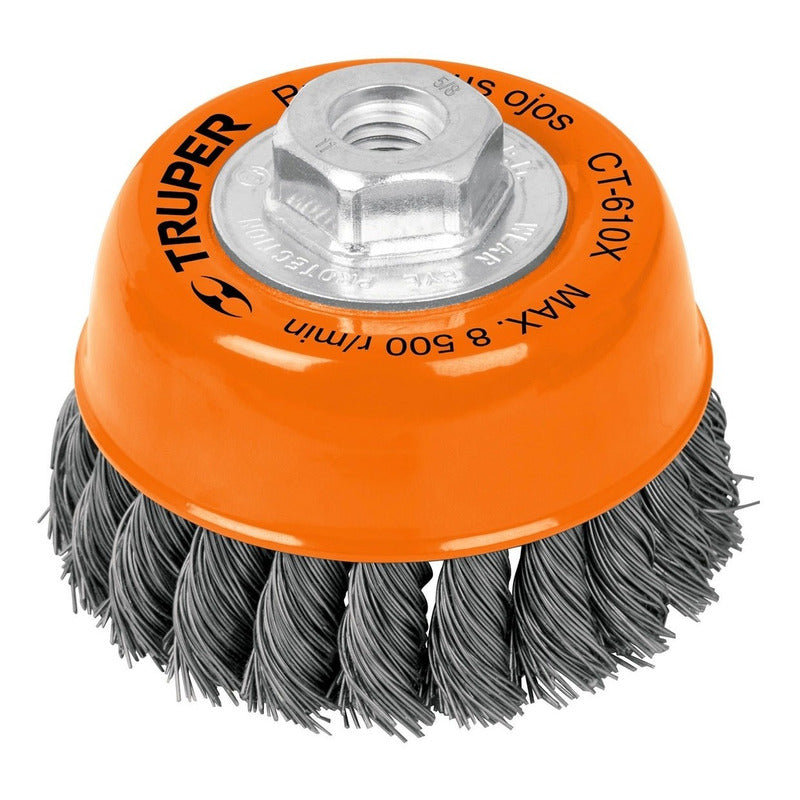 Escobilla De Copa Truper P/esmeril Tren. Gso. 14 Mm Ct-610mx