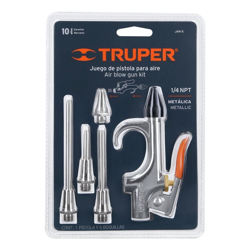 Pistola Para Sopletear + 4 Boquillas Truper Jan-5