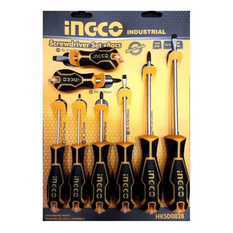 Set De 8 Destornilladores Imantados Hksd0828