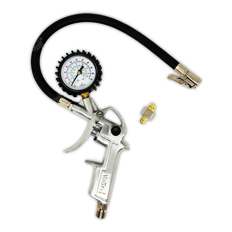 Inflador De Neumáticos Con Medidor Presión 0-100 Psi Voylet DG-10Y
