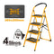 Escalera Acero Tubular Con 4 Peldaños 150 Kg Ingco Hlad09041