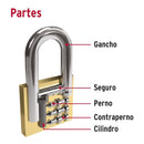 Juego Candados Gancho Corto 40 mm  con 4 Piezas Truper Cl-40x4
